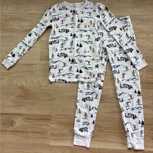 Crewcuts White Winter Scene Kids Pajama Set